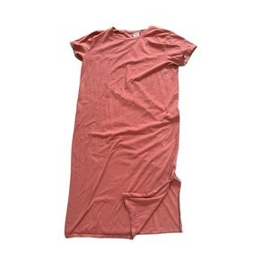 ComfortWash Women's Size XL T-Shirt Dress Dusty Rose 100% Cotton USA Grown